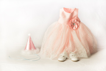 Little Girl Party Dress and Hat
