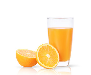 Orange juice and slices