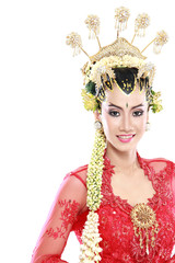 woman traditional wedding dress of java