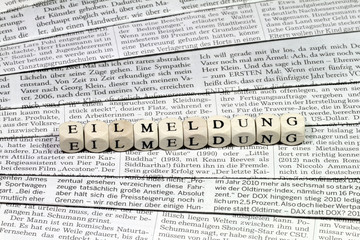 Fototapeta premium Eilmeldung