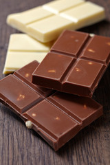 various chocolate bar