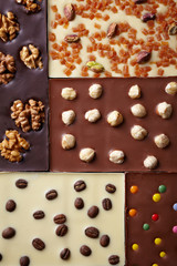 various chocolate bar