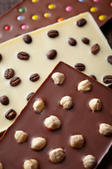 various chocolate bar