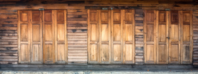 Wood Door and Wall