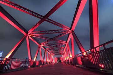 Fototapete Nahaufnahme der Stahlbrücke © Aania