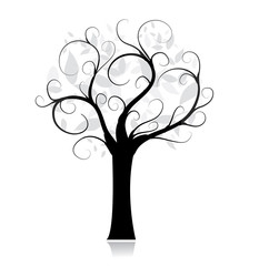 abstract spring tree vector