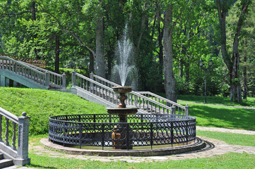 Fountain - Old park in Kuznice,Zakopane  Poland