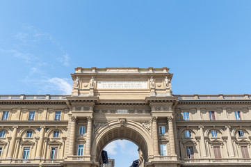 Obraz premium Arch at Piazza della Repubblica in Florence, Italy