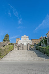 San Miniato al Monte basilica in Florence, Italy.
