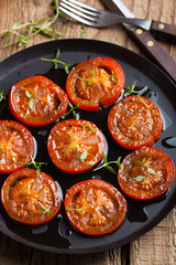 baked tomatoes with herbs and olive oil