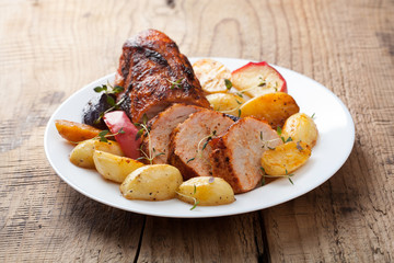 pork baked with vegetables