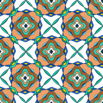 Seamless pattern of Moroccan mosaic