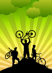 Obraz premium Bike tour background