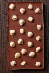 Obraz na płótnie Canvas chocolate with hazelnuts