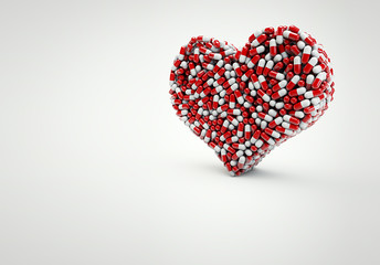 heart made of pills