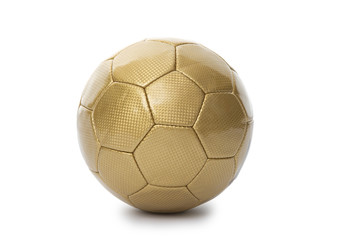 Photo shows a golden Football