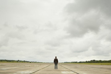 Man on runway