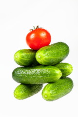 Well from cucumbers and tomato