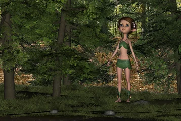 Photo sur Plexiglas Anti-reflet Fées et elfes Fille elfe de la forêt