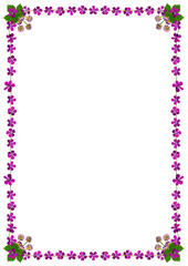 LilaBluetenRahmenDinWeiss2