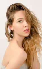 Fototapeta premium Profile of a beautiful blonde woman