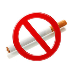 Cigarette isolated on white