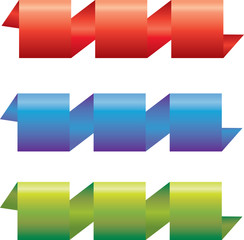 set of colorful ribbon, created by vector