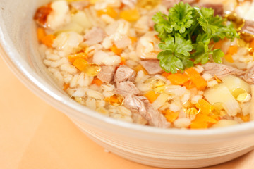 soup with meat