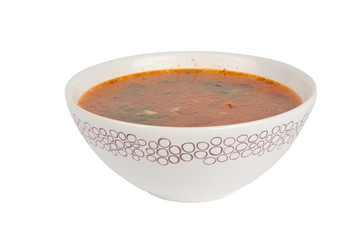 bowl of hot tomato soup