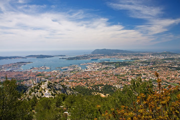 panorama of toulon, france