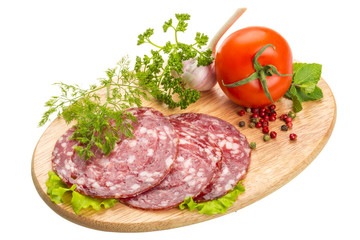Fresh ripe salami