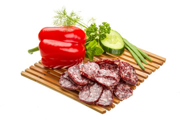 Fresh ripe salami