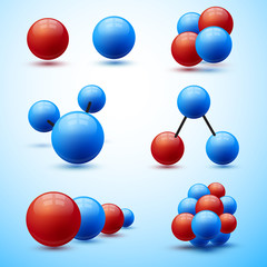 Balls with shadows vector illustration