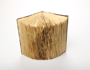 Old book, isolated on white