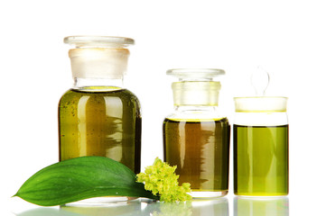 Medicine bottles isolated on white