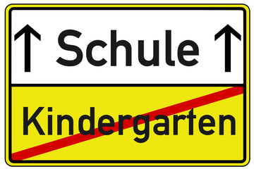 Schule Kindergarten Schild  #130507-svg03