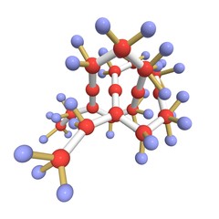 Obraz premium Molecule, 3D render.