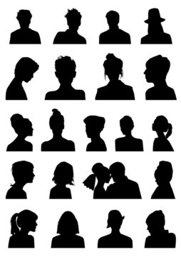 Heads silhouettes