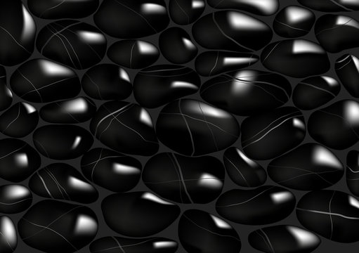 Black Stones with Lines ( Schwarze Steine mit Linien )