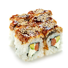 Salmon and Smoked Eel Maki Sushi