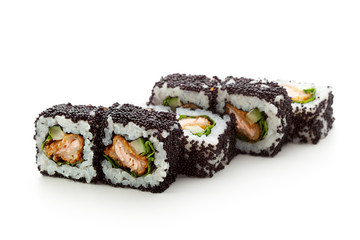 Fried Salmon and Tobiko Roll