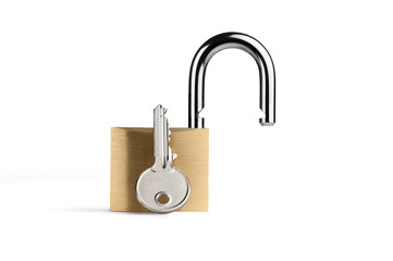 Lucchetto aperto con successo e sicurezza da chiave