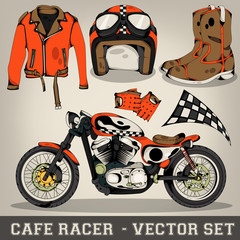 Cafe Racer Vector Set - 52129734