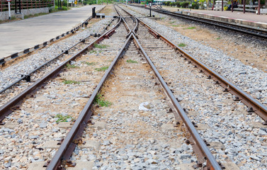 Fototapeta premium Raiway track crossing