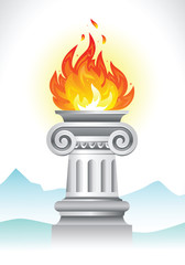Column with fire