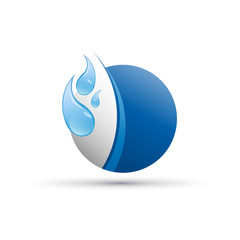 Vector logo blue planet © puckillustrations