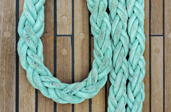 Rope on boat's deck