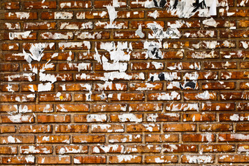 The red wall  brick