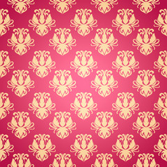 flower pattern in old style with a flourish