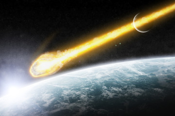 Apocalypse : meteorite on the planet Earth © sdecoret